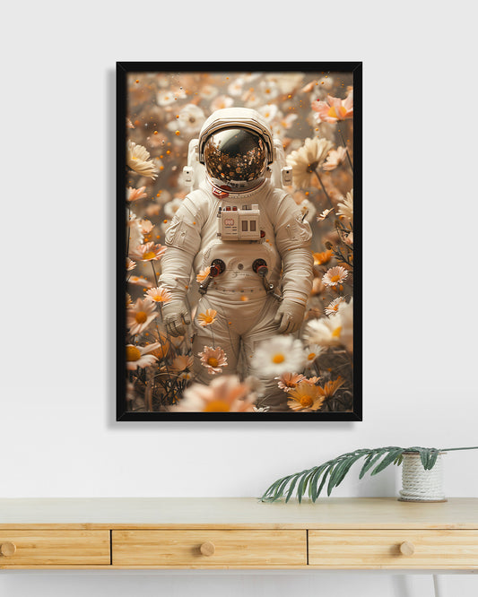 Astronaut flower garden Photo Frame