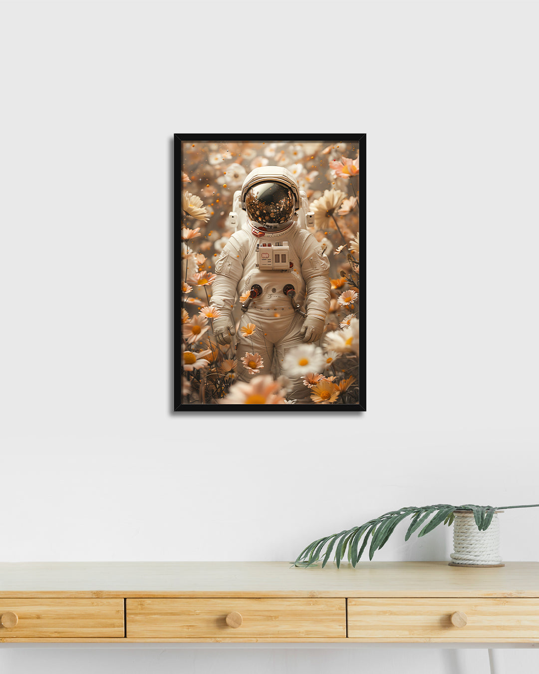 Astronaut flower garden Photo Frame