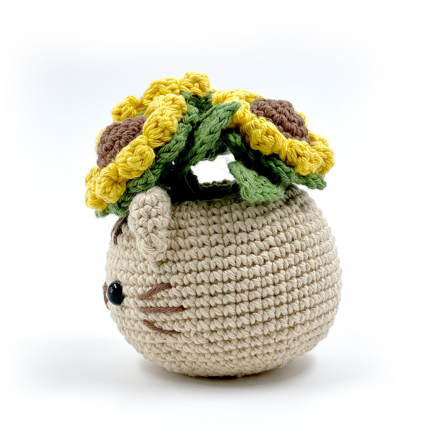 Cat Sunflower Pot