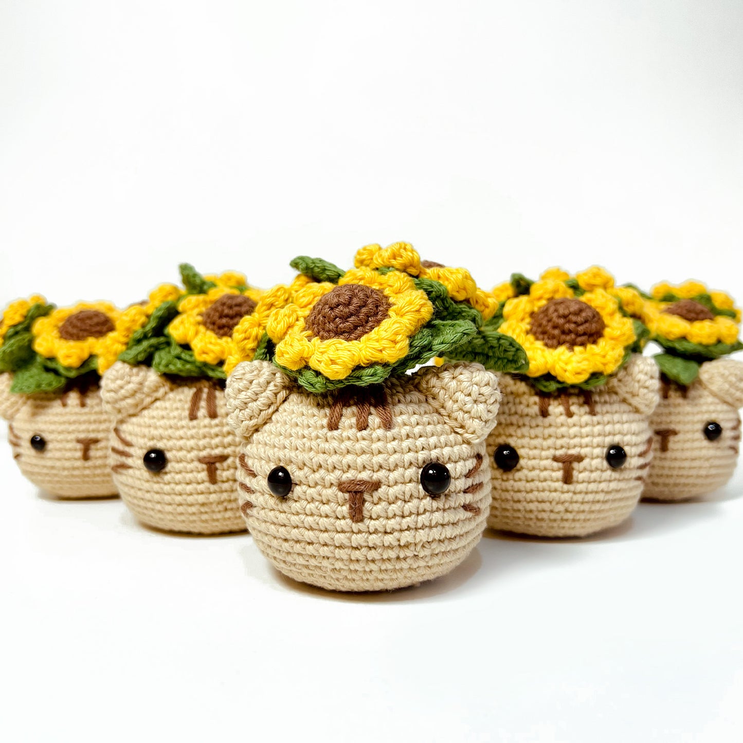 Cat Sunflower Pot