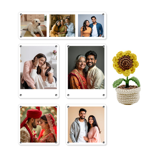 Clear Acrylic Magnetic Frames (Set of 5)