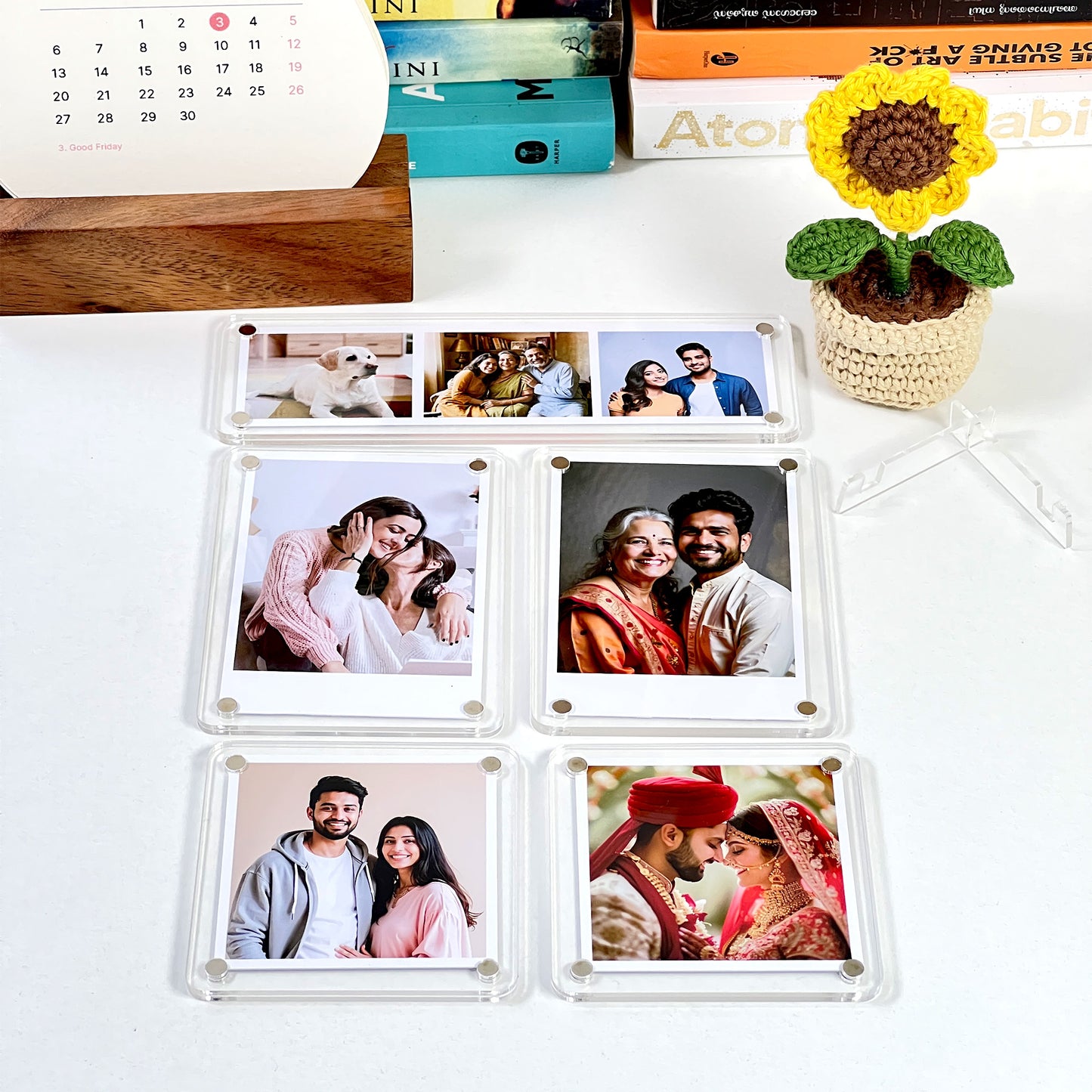 Clear Acrylic Magnetic Frames (Set of 5)